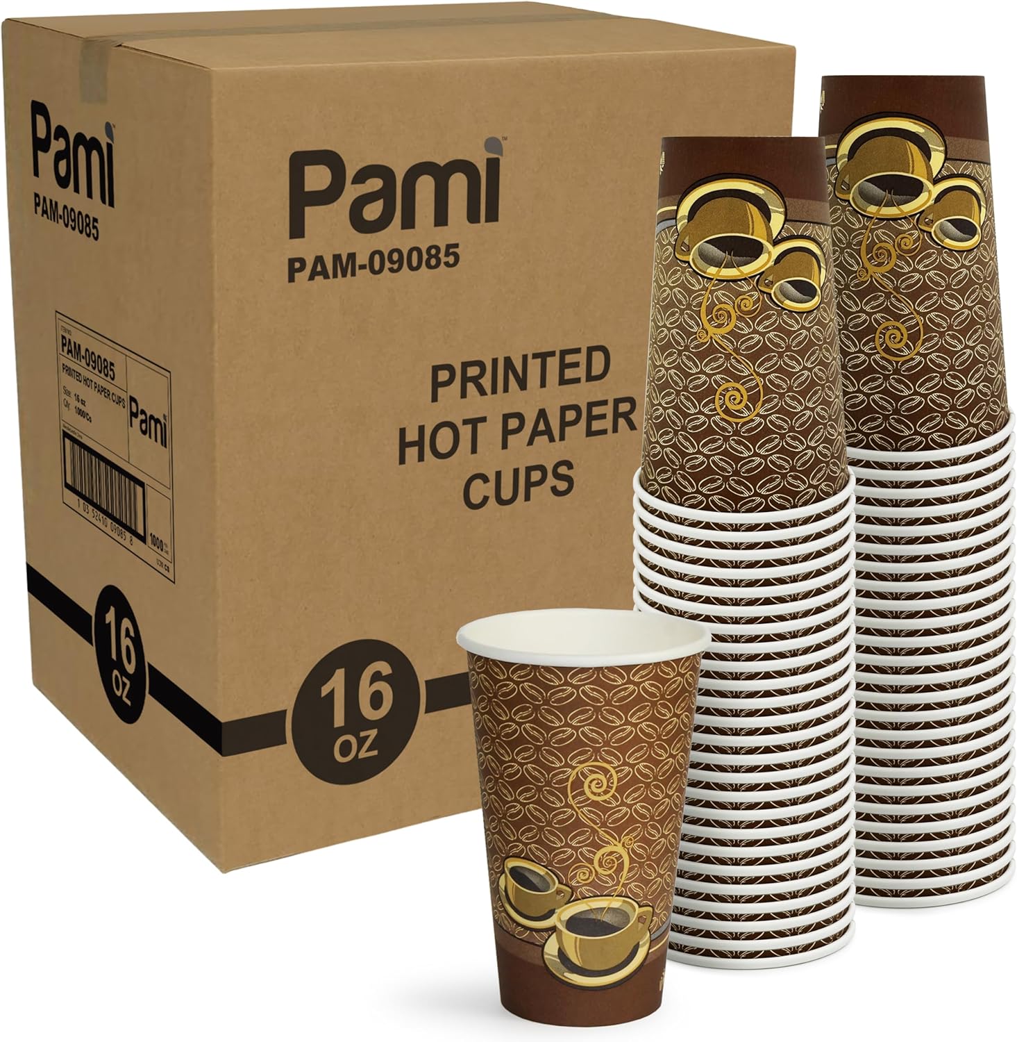 Coffee Tea Uses - Disposable Coffee Cups 16oz, Single-Use Paper
