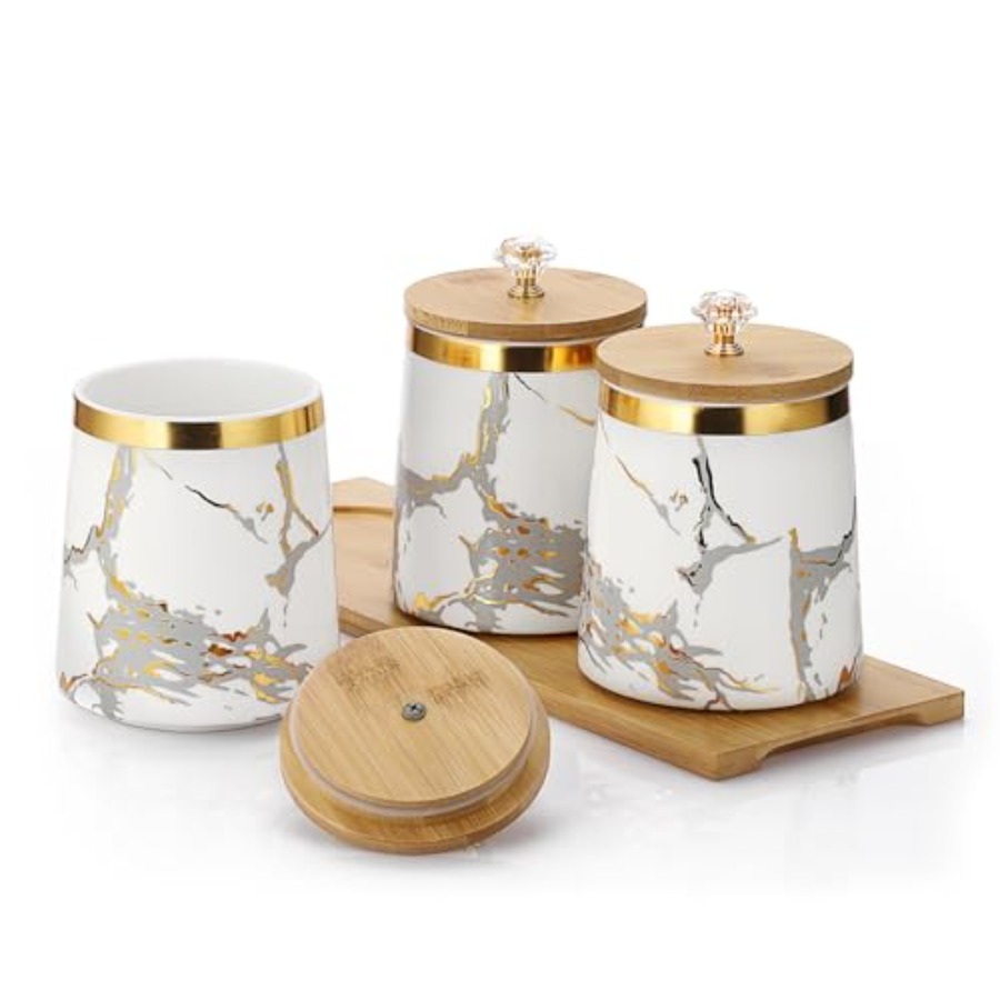 Coffee Tea Pots - Set of 3 Canisters Set for