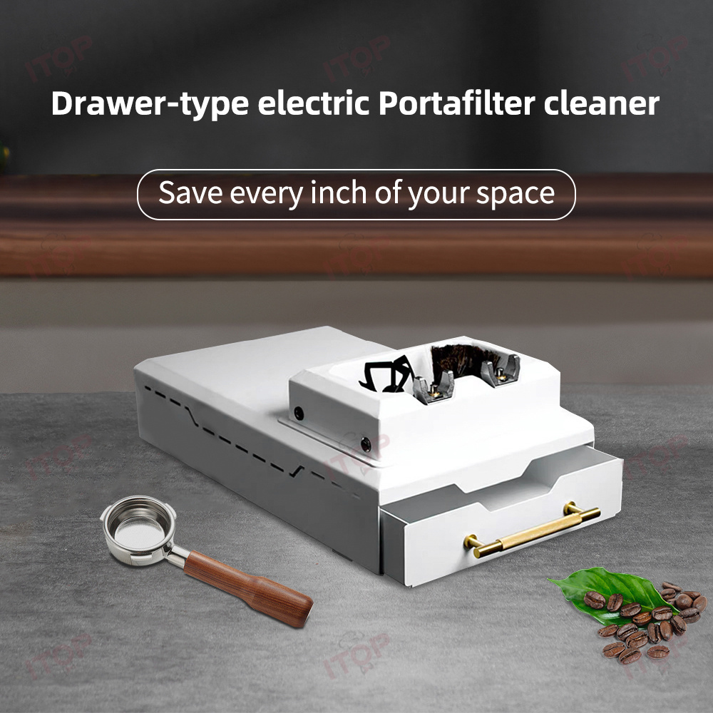 Coffee Tea Espresso Machines - Automatic Electric Portafilter Cleaner with Knock