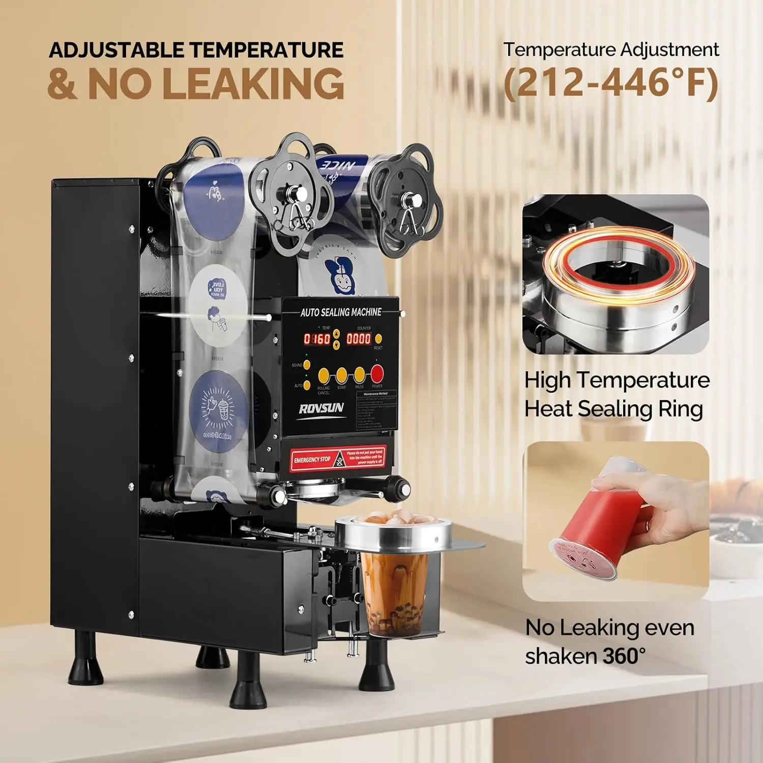 Automatic Cup Sealing Machine  – Coffee Tea Difference recenzja i cena