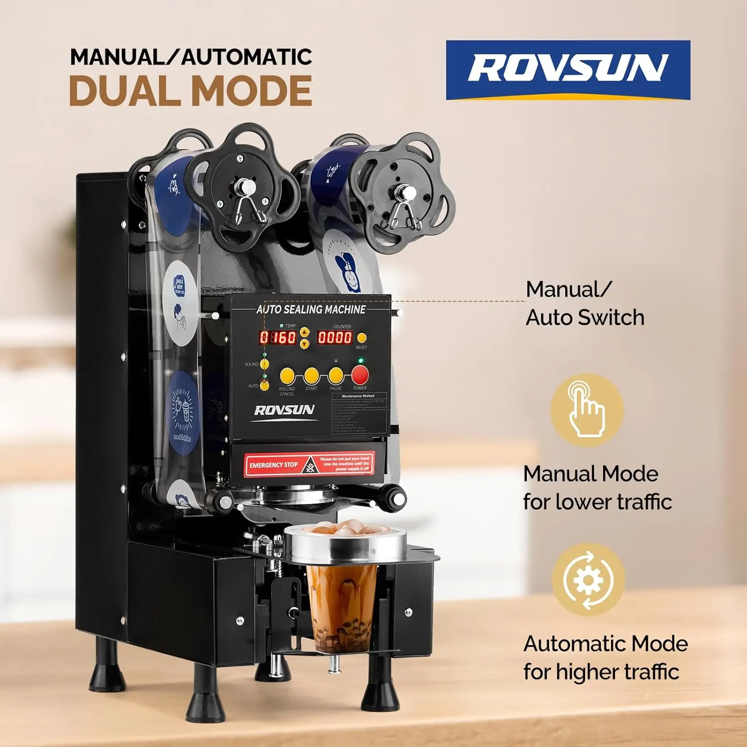 Automatic Cup Sealing Machine  – Coffee Tea Difference recenzja i cena