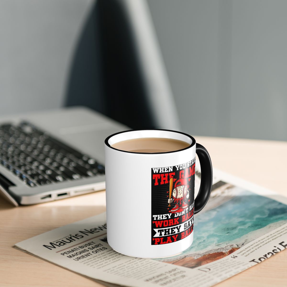 They Say Play Ball Baseball Qu – Tea Coffee Quotes Sayings recenzja i cena