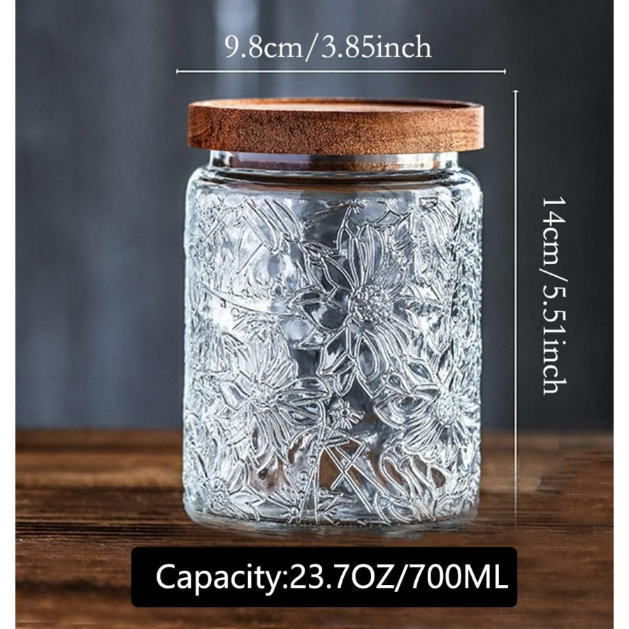 ANSQU Vintage Glass Jar with L – Tea Coffee Sugar Container recenzja i cena