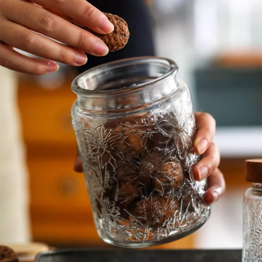 ANSQU Vintage Glass Jar with L – Tea Coffee Sugar Container recenzja i cena