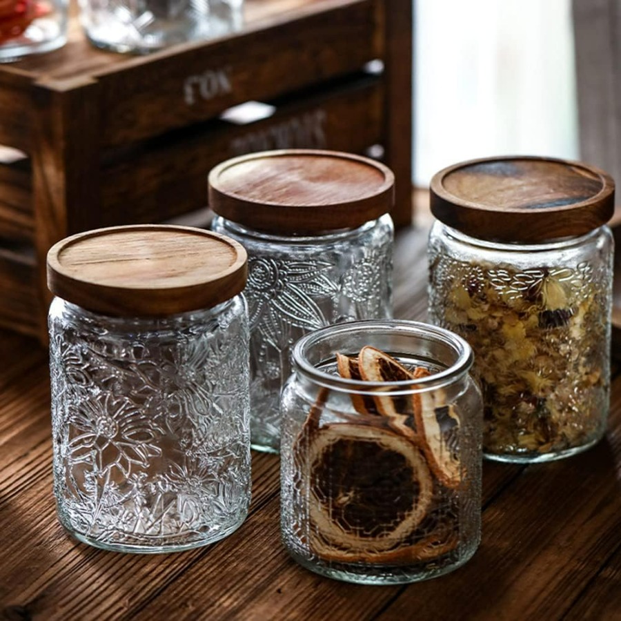 ANSQU Vintage Glass Jar with L – Tea Coffee Sugar Container recenzja i cena