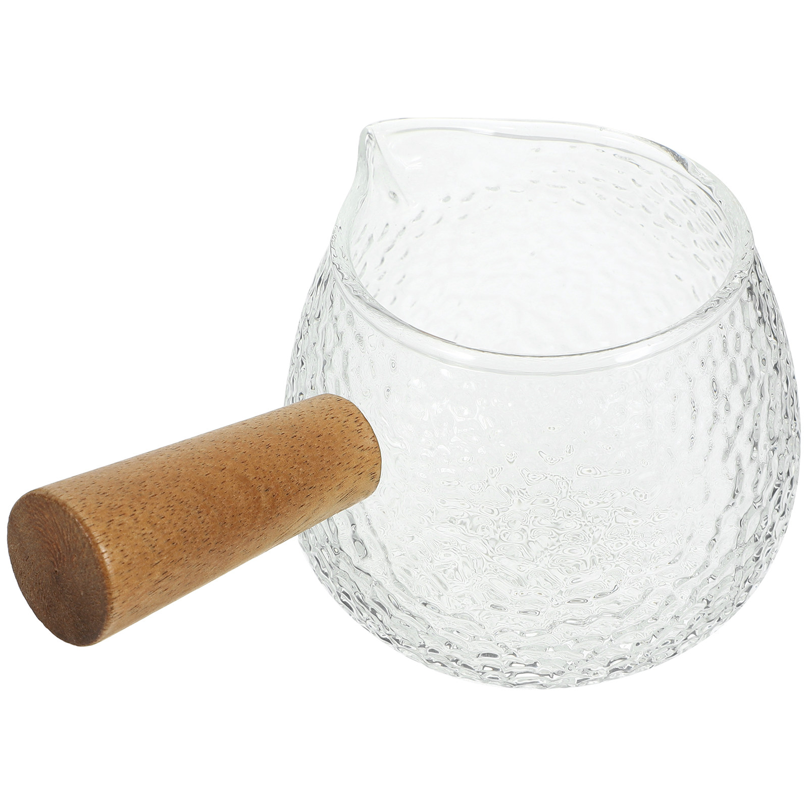 Wooden Handle Glass Milk Pitch – Coffee Tea Uses recenzja i cena