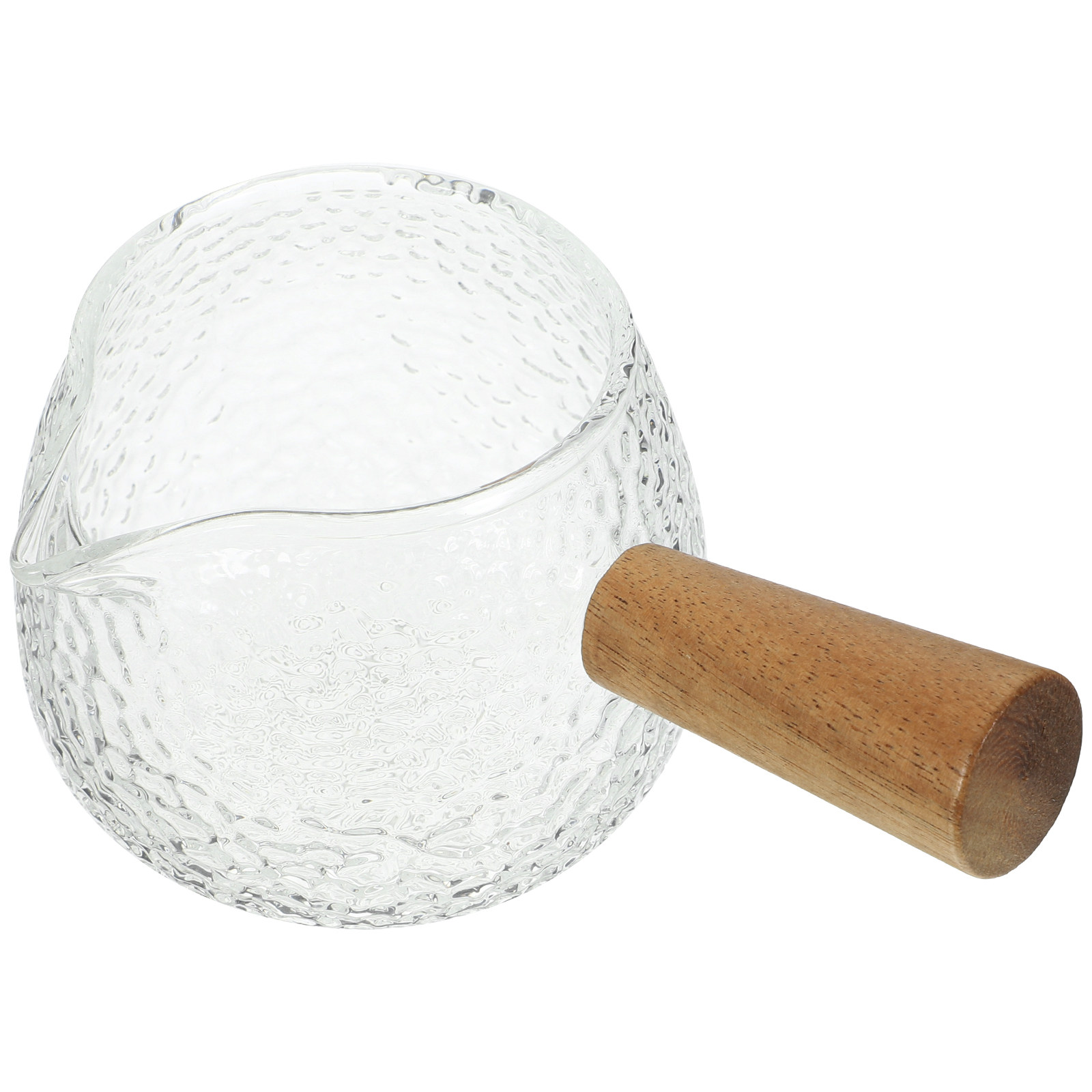 Wooden Handle Glass Milk Pitch – Coffee Tea Uses recenzja i cena