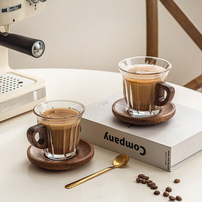 Glass Coffee Cup Set with Coas – Coffee Tea Uses recenzja i cena