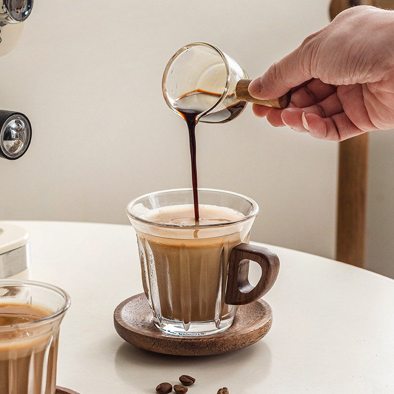 Glass Coffee Cup Set with Coas – Coffee Tea Uses recenzja i cena