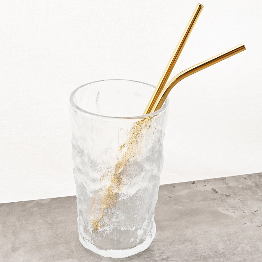 4pcs reusable gold straws milk – Coffee Tea Uses recenzja i cena