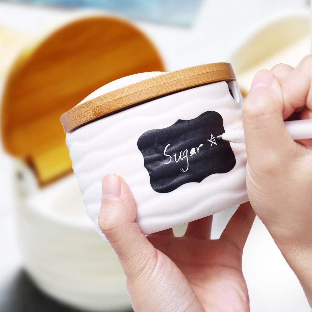 Ceramic Salt Cellars with Lids – Tea Coffee Sugar Container recenzja i cena