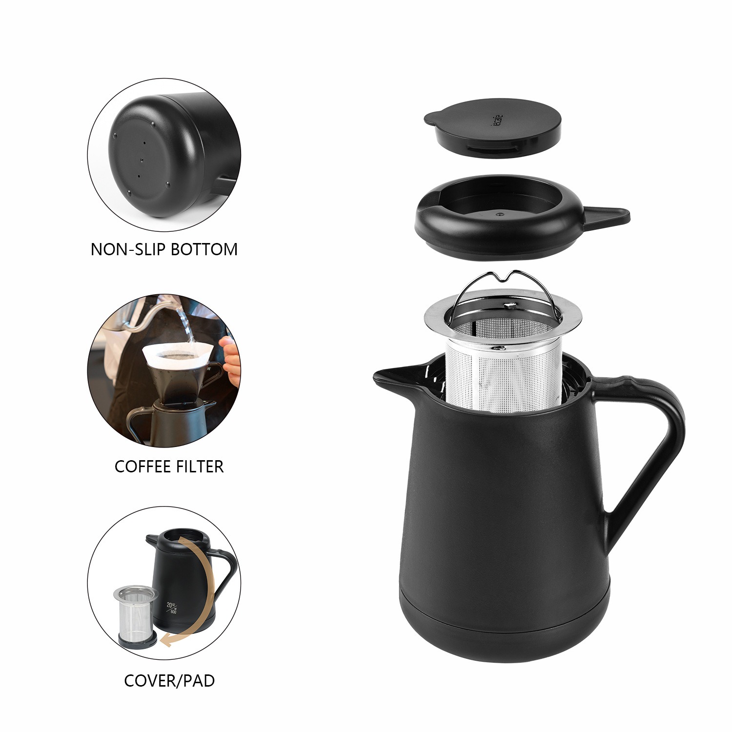 Ideus 20oz Stainless Steel Ins – Coffee Tea Pots recenzja i cena