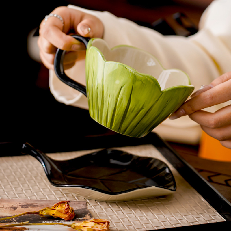 Irregular Hand-painted Coffee  – Coffee Tea Leaf recenzja i cena