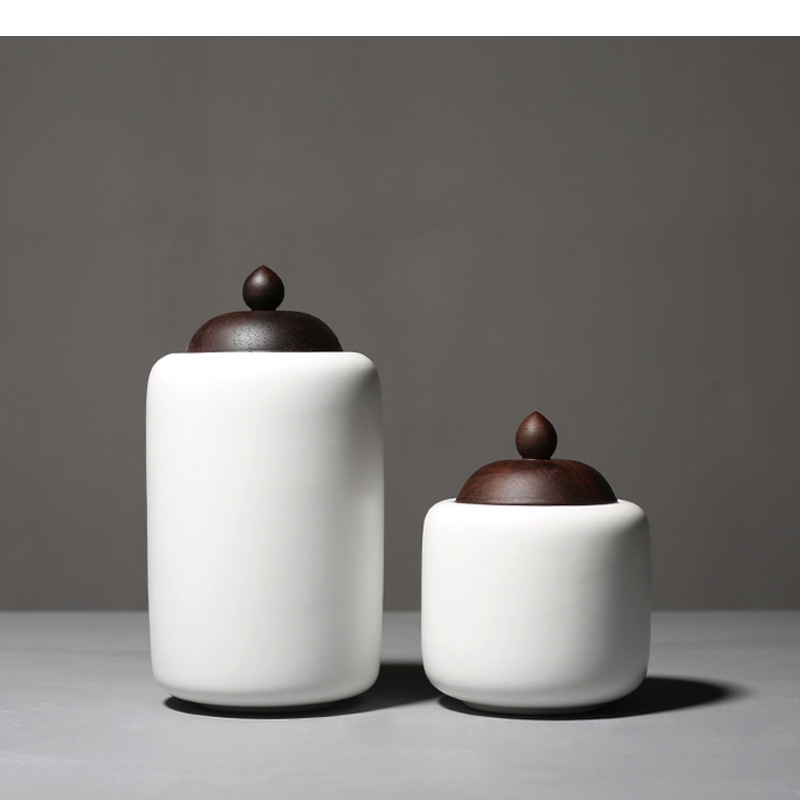Ceramic Tea Pot Wooden Lid Por – Tea Coffee Sugar Container recenzja i cena