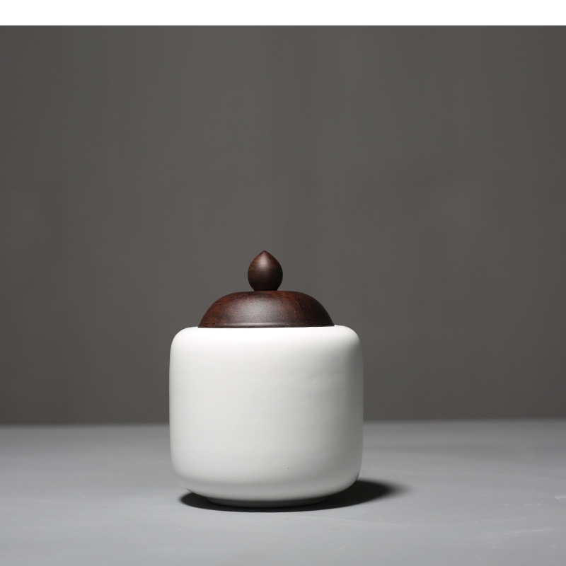 Ceramic Tea Pot Wooden Lid Por – Tea Coffee Sugar Container recenzja i cena
