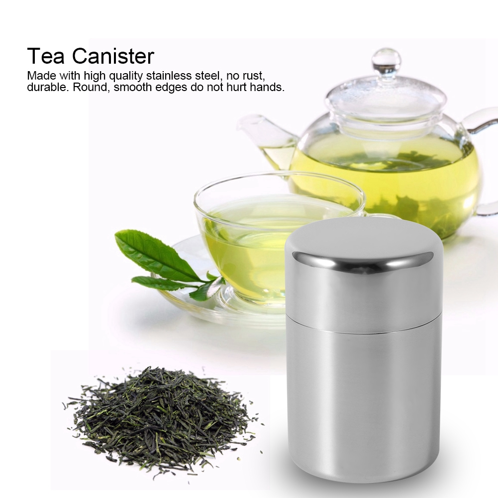 Stainless Steel Tea Leaf Tins  – Tea Coffee Sugar Container recenzja i cena