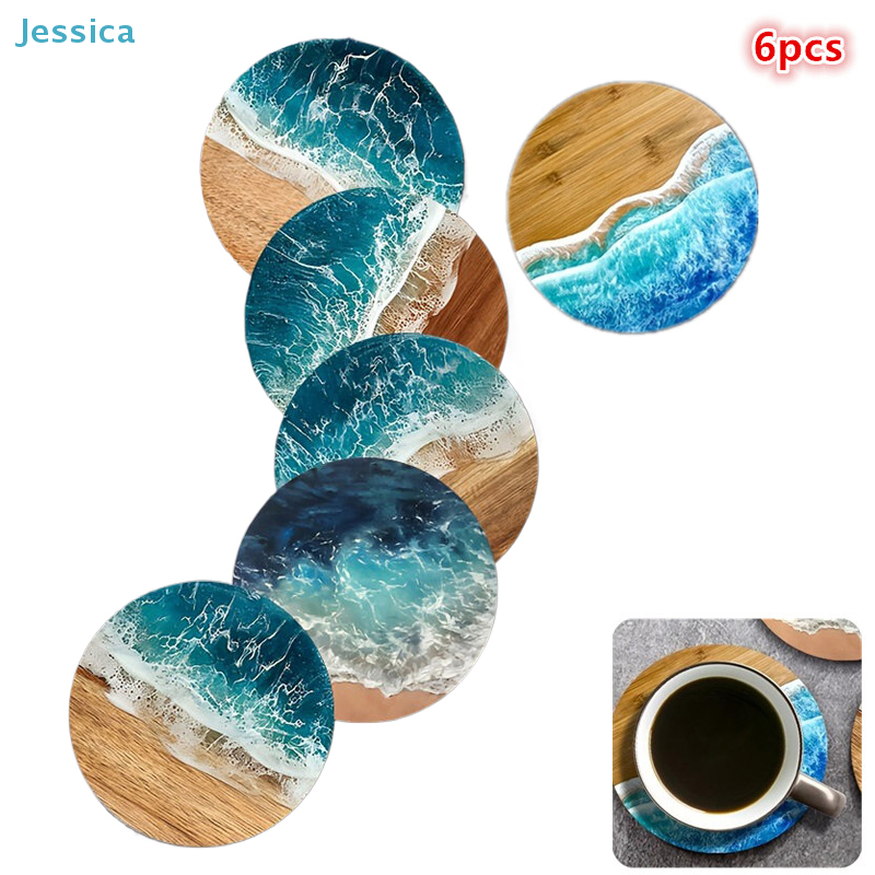 ♥Ocean Wave & Wood Grain Coast – Coffee Tea And Sugar Set recenzja i cena