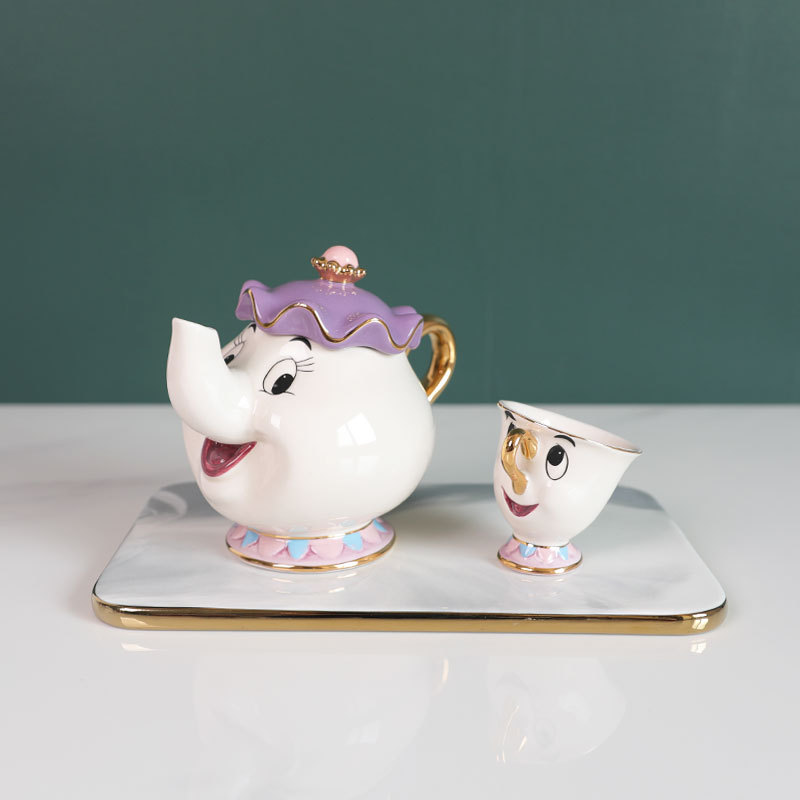 Hot Teapot Cartoon Beauty And  – Coffee Tea And Sugar Set recenzja i cena