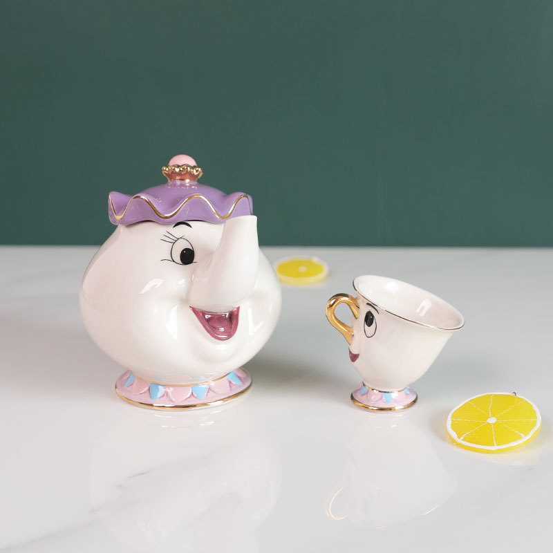 Hot Teapot Cartoon Beauty And  – Coffee Tea And Sugar Set recenzja i cena