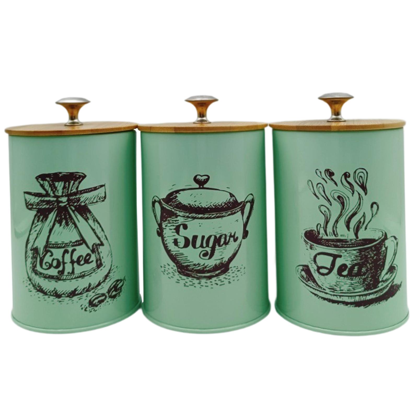 3Pcs Sealed Coffee Canister Se – Tea Coffee Sugar Container recenzja i cena