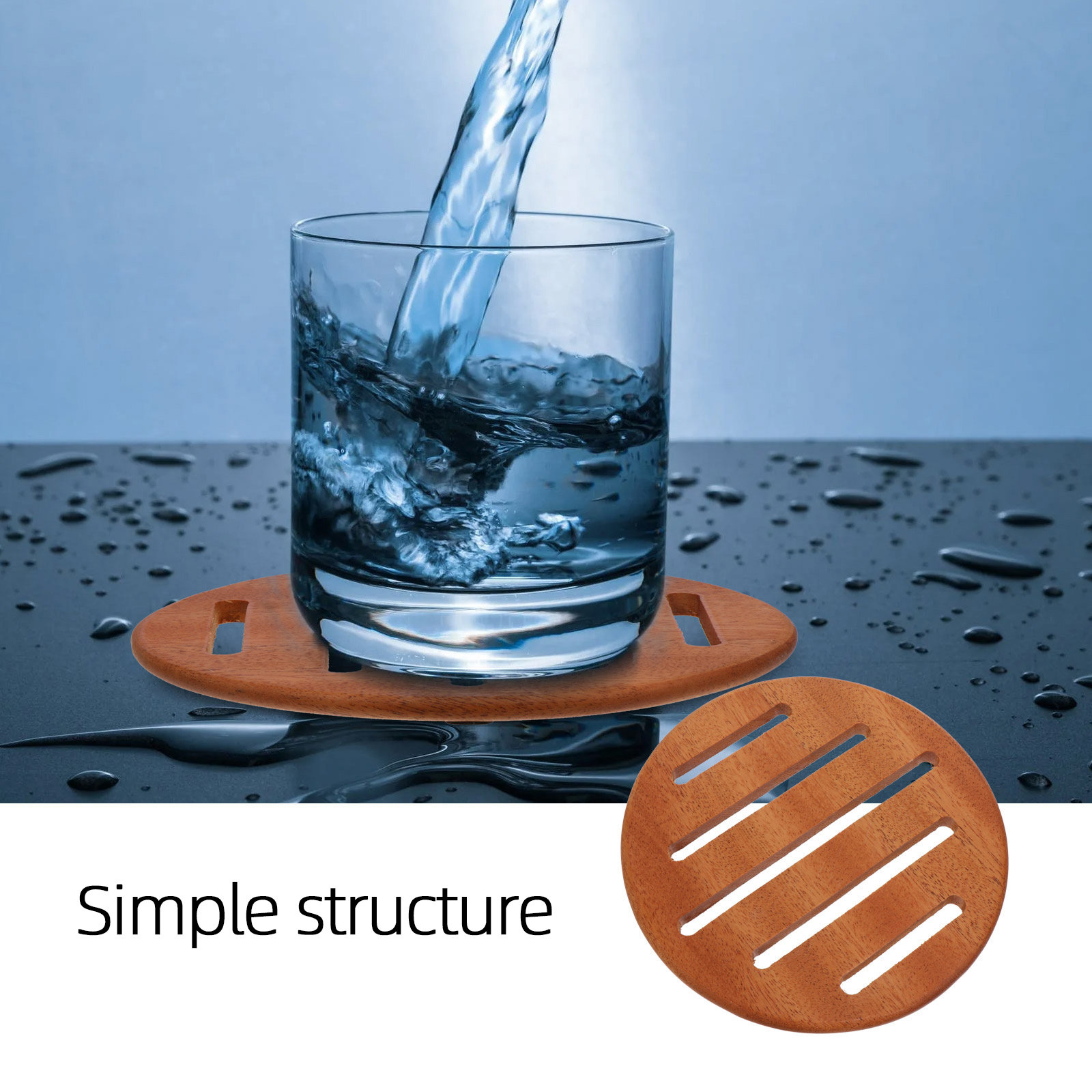 1Pcs Wood Coaster Cup Mat Exqu – Coffee Tea Uses recenzja i cena