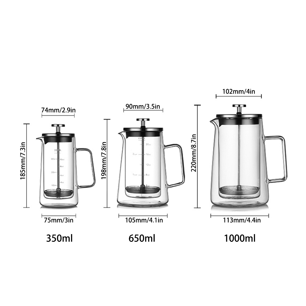 Double Layers French Press Pot – Coffee Tea Pots recenzja i cena