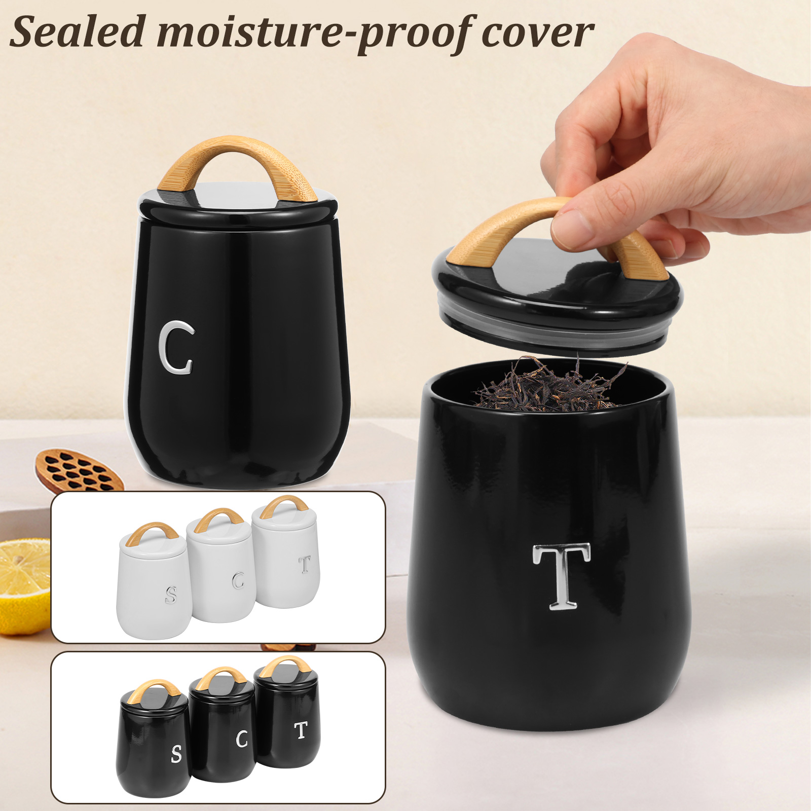 3Pcs Kitchen Storage Jar Tea S – Coffee Tea Difference recenzja i cena