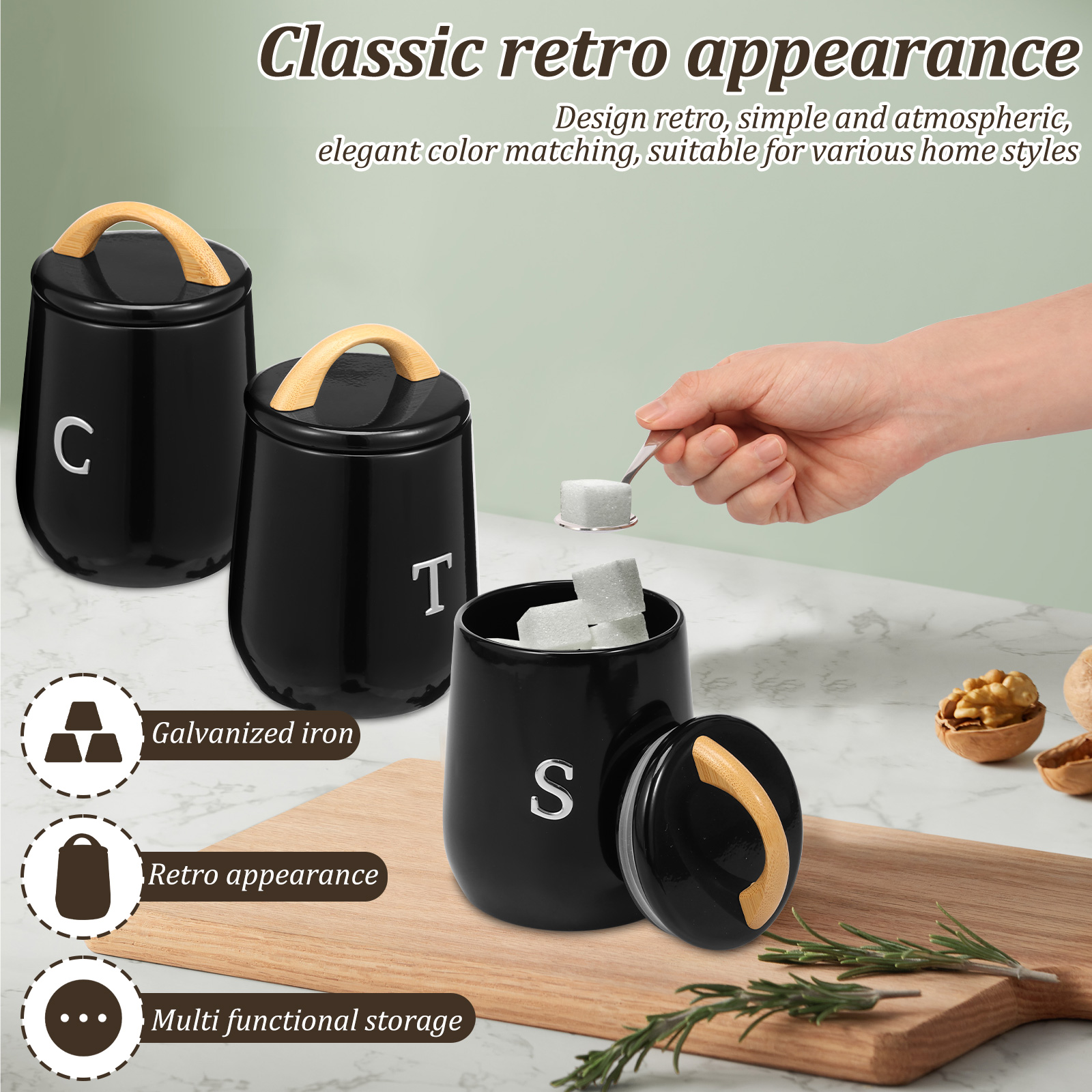 3Pcs Kitchen Storage Jar Tea S – Coffee Tea Difference recenzja i cena