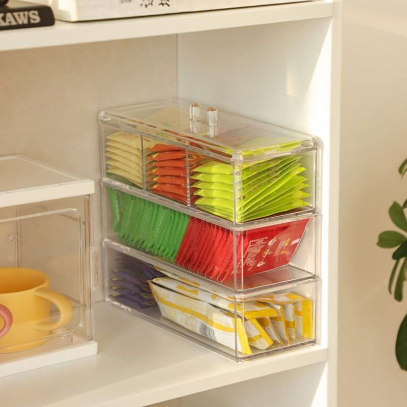 [E] Tea Bag Storage Box Drawer – Tea Coffee Sugar Container recenzja i cena