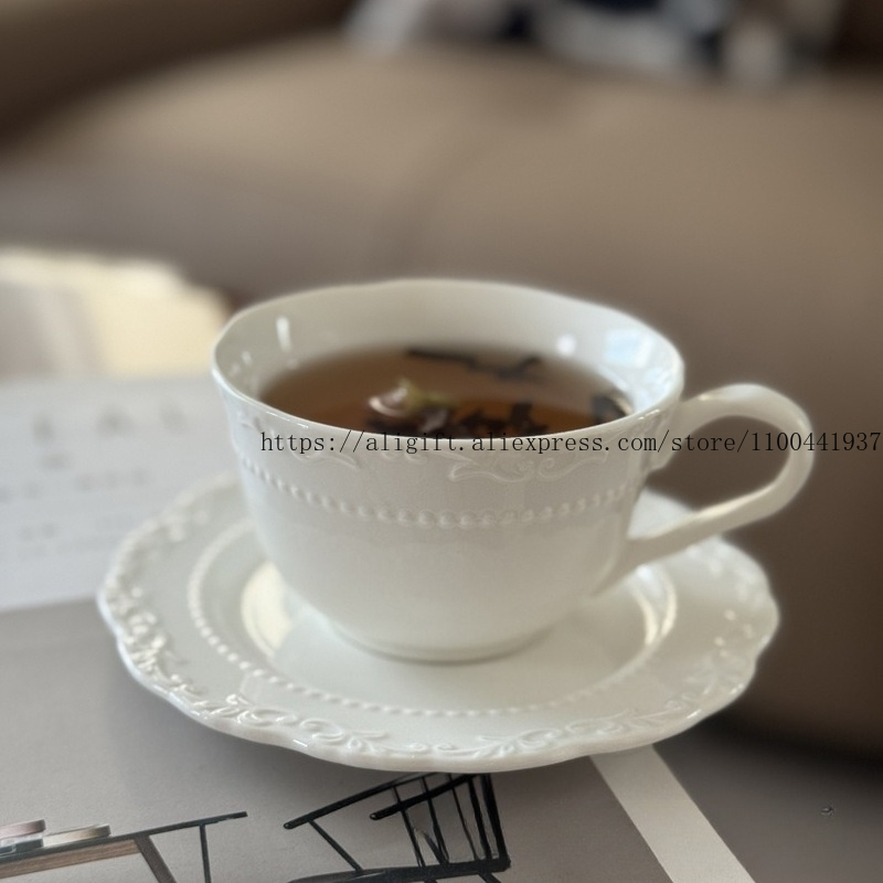 French Light Luxury Embossed F – Coffee Tea And Sugar Set recenzja i cena