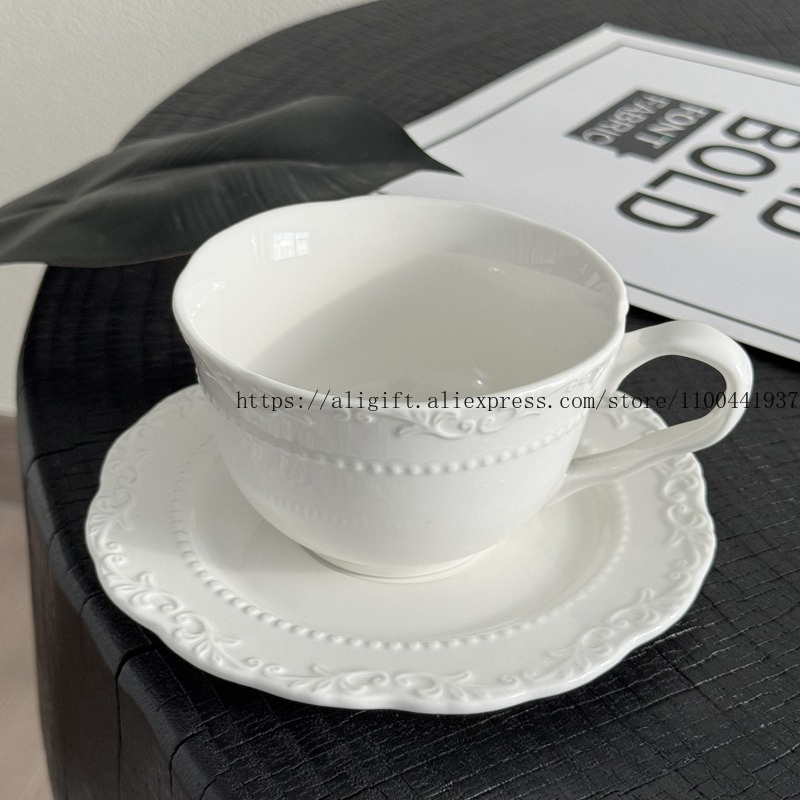 French Light Luxury Embossed F – Coffee Tea And Sugar Set recenzja i cena