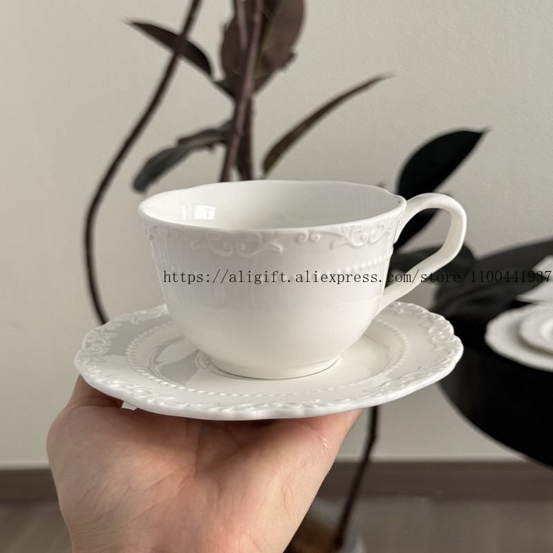 French Light Luxury Embossed F – Coffee Tea And Sugar Set recenzja i cena