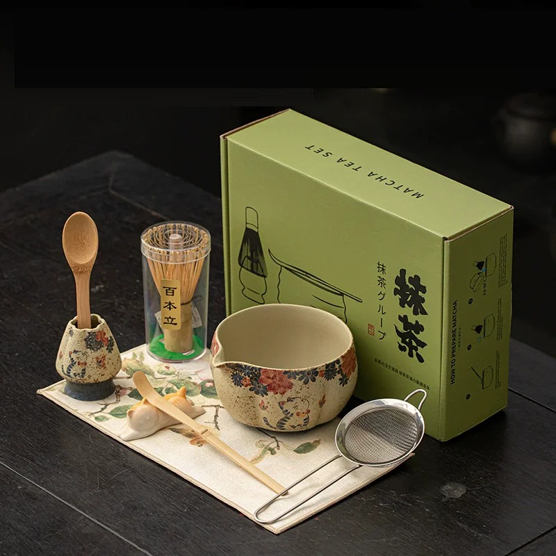 8PCS Japanese Flint red Matcha – Matcha Whisk Set recenzja i cena