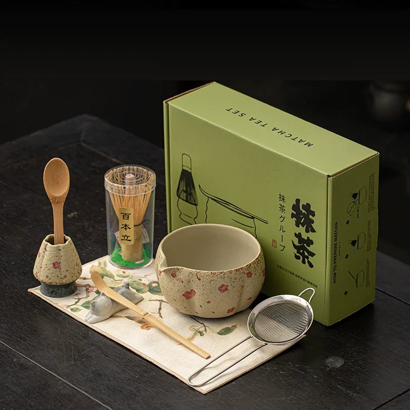 8PCS Japanese Flint red Matcha – Matcha Whisk Set recenzja i cena