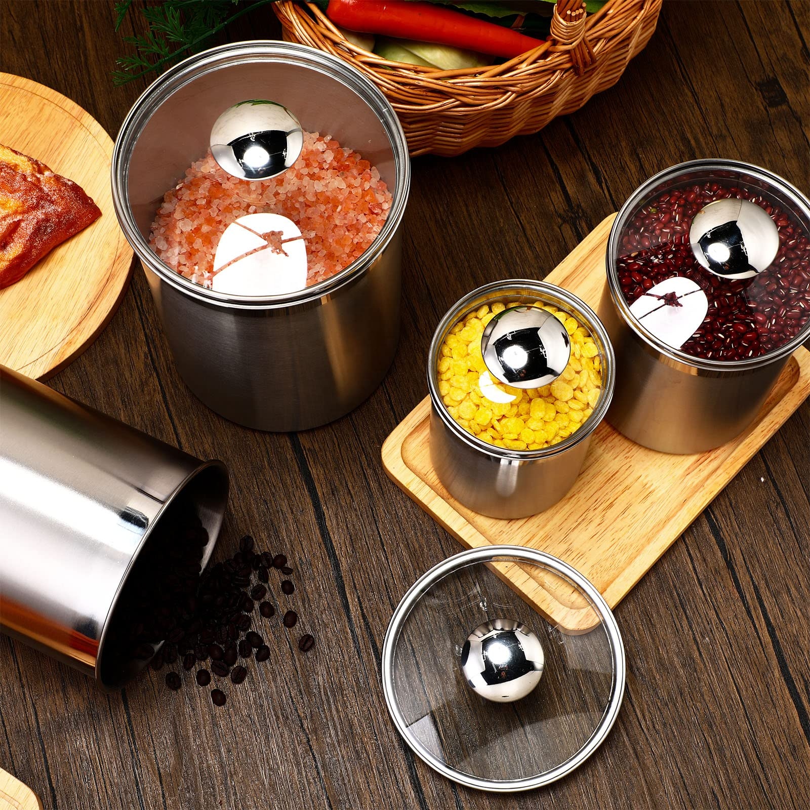 Food Storage Containers Tea Co – Coffee Tea And Sugar Set recenzja i cena