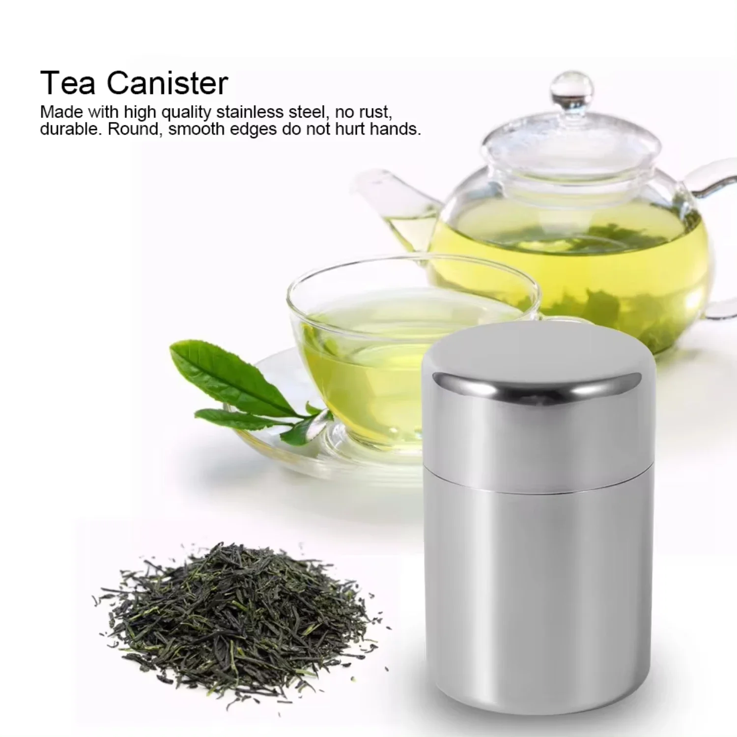Stainless Steel Tea Leaf Tins  – Tea Coffee Sugar Container recenzja i cena