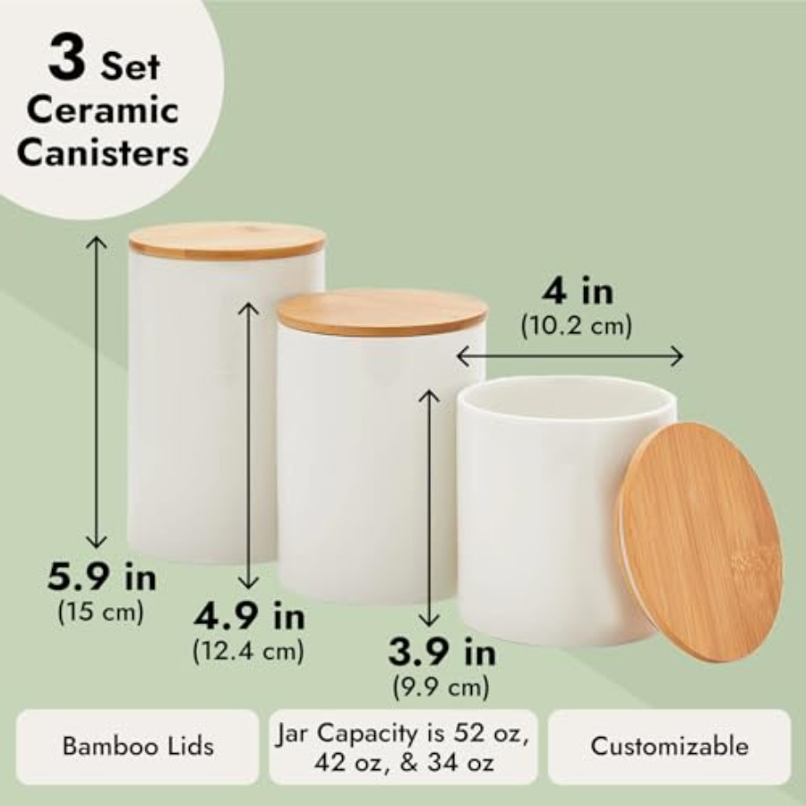 Ceramic Canisters - Coffee Can – Coffee Tea And Sugar Set recenzja i cena