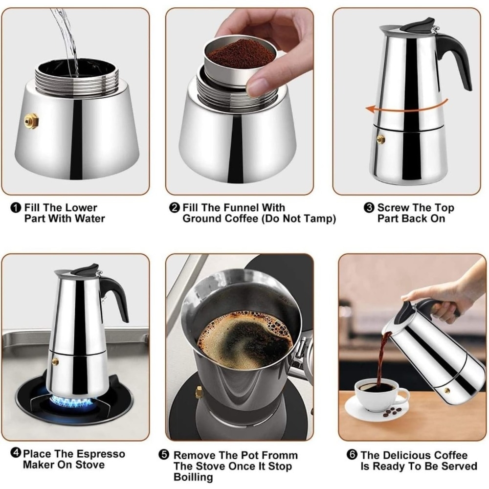 Mocha Coffee Pots Stainless St – Coffee Tea Pots recenzja i cena