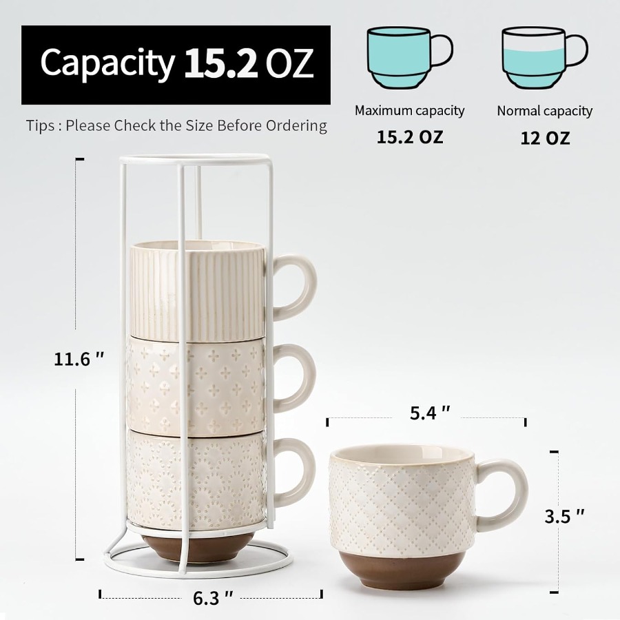 Large Ceramic Coffee Mug Set o – Coffee Tea Difference recenzja i cena